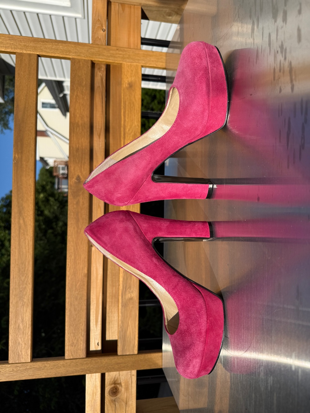 Nine West Magenta Suede Platform Pumps- Surprisingly comfy!!